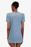Zimmermann Blue Denim Crystal Cotton Mini Dress Size OP