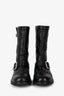 Jimmy Choo Black Leather Biker Ankle Boots Size 36.5