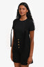 Chloe Black Wool Pinafore Overall Romper Size 34
