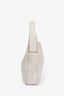 Prada White Vitello Daino Leather Hobo Shoulder Bag