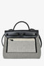 Hermès 2020 Black/White Canvas Leather 'Panda' Herbag 31