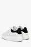Alexander McQueen White/Black Leather Oversized Platform Sneakers Size 36