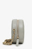 Pre-loved Chanel™ 2021 Grey Quilted Leather Pearl Crush Round Clutch Bag