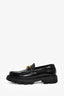Celine Black Leather Triomphe 'Margaret' Loafers Size 34