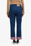 Loewe Fall Winter 2018 Blue Denim Pink Cuff Tapered Jeans Size 36