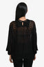 Isabel Marant Etoile Black Eyelet Long Sleeve Top Size 36