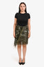 Dorothee Schumacher Green Sequin Pencil Skirt Size 3