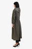 Herno Olive Green Long Rain Jacket Size 40