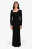 Roland Mouret Black Long Sleeve Maxi Dress Size 8 US