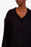 Smythe Black Stripe Detailed Button Up Shirt Size XS