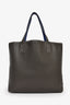 Hermès Grey/Blue Clemence Leather 'Double Sens' Tote Bag