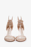 Sophia Webster Metallic Rose Gold Leather Chiara Butterfly Ankle Strap Heels Size 39