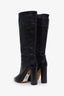 IRO Black Leather Knee High Boots Size 39
