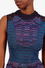 M Missoni Purple Striped Knee-Length Sleeveless Dress Size 38