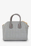 Givenchy Grey Leather Canvas Jacquard 4G Mini Antigona Bag with Strap
