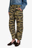 Nili Lotan Green Multicolour Camouflage Pants Size 4
