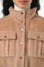 Brunello Cucinelli Brown Alpaca Beaded Bomber Jacket Size 12 Kids