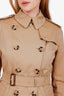 Burberry Brown Kensington Midi Length Trench Coat with Belt Size 6