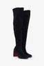 Christian Louboutin Black Suede 'Stretchadoxa Botta Alta' Tall Boots Size 37