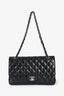 Pre-loved Chanel™ 2011 Black Lambskin Small Double Flap SHW