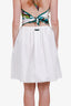 Miu Miu 2026 White Poplin Eyelet Mini Skirt Size 36