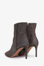 Aquazzura Multi Metal Glitter Ankle Boots Size 36