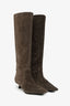 Brunello Cucinelli Brown Suede 'Monili' Knee-High Boots Size 36.5