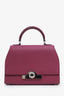 Moynat Purple Leather Réjane BB Top Handle Crossbody