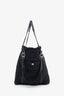 Pre-loved Chanel™ 2018 Black Fringe Quilted Canvas Small Double Face Deauville Tote