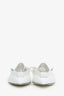 Prada White Leather 'Floral Appliqué' Ballet Flat Size 38.5