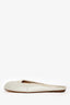 Maison Margiela White Distressed Suede Tabi Mule Size 40