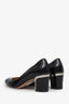Prada Black Patent Leather Round Toe Heels Size 35.5