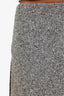Gucci Grey Cotton Wool Midi Skirt Size 40