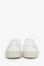 Saint Laurent White Leather Court Classic Platform Sneaker Size 39.5