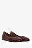Hermès Burgundy Glossy Calfskin 'Neuilly' Ballerinas Size 38.5