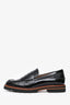 Stuart Weitzman Black Patent Leather Loafers Size 7