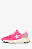 Golden Goose Hot Pink Suede Mesh Running Sneakers Size 38