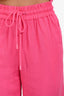 Frame Pink Linen-Blend Cropped Twist Top and Bottom Set Size XS