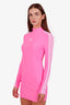 Balenciaga x Adidas Pink Long Sleeve Mini Dress Size 38