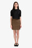 Veronica Beard Brown Houndstooth Mini Skirt Size 6