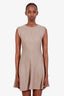 Brunello Cucinelli Nude Cashmere Sequin Sleeveless A-Line Mini Dress Size XS