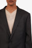 Loro Piana Grey Pinstripe Single-Breasted Blazer Estimated Size S Mens