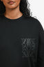 Max Mara Black M Logo Printed Short Sleeve T-shirt Dress Size 4 US