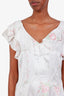 LoveShackFancy Baby Pink Floral Mini Dress Size 6