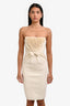 Giambattisa Valli Cream Silk Strapless Mini Dress Size XS
