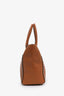 Valentino Brown Leather Rockstud Medium Double Handle Tote Bag