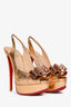 Christian Louboutin Rosegold Ayers Snake "Lady Chou" 150 Slingback Stiletto Size 37