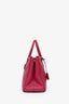 Prada Pink Saffiano Leather Medium Double Zip Galleria Tote with Strap