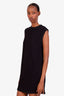Gucci Black Sleeveless Embroidered Detail Mini Dress Size 42