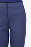 Max Mara Blue Straight Leg Trousers Size 4